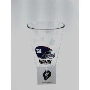 NY Giant's NFL Logo Etch Beverage Glass 16oz.